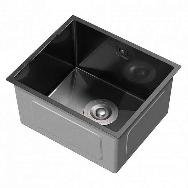 ML-DESIGN NEREZOVÝ dřez 34 x 40 cm v antracitové barvě se sifonem