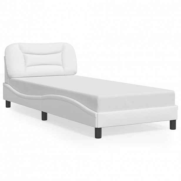 vidaXL Rám postele bez matrace Hvar bílý 80 x 200 cm umělá kůže