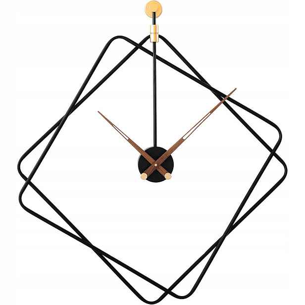 Velké Černé Kovové Moderní Nástěnné Hodiny Mpm E04.4478.90 60 cm