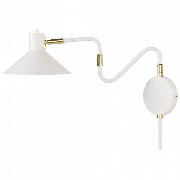 Beliani NÁSTĚNNÁ LAMPA Bílá/Zlatá Baliem