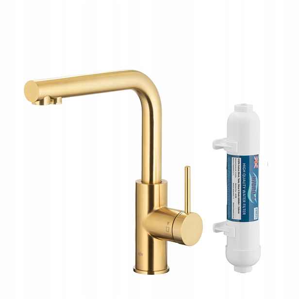Kfa Kuchyňská Baterie Duero Pure Basic Filtr Hydro+, Brushed Light Gold (světle Zlatá)