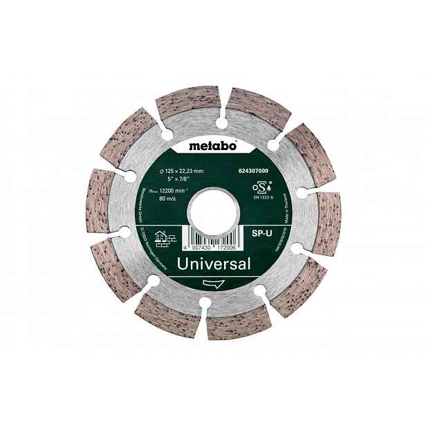 Metabo - Diamantový řezný kotouč na běžné stavební materiály 125 x 22,23 mm 624307000