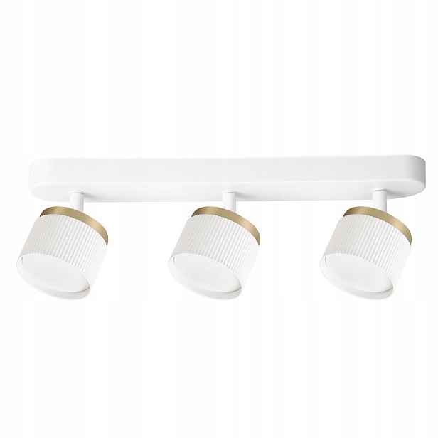 Stropní Svítidlo Bílá Led Závěsná GX53 x3 Zlatá nástěnná lampa Svítidlo XL Loftová