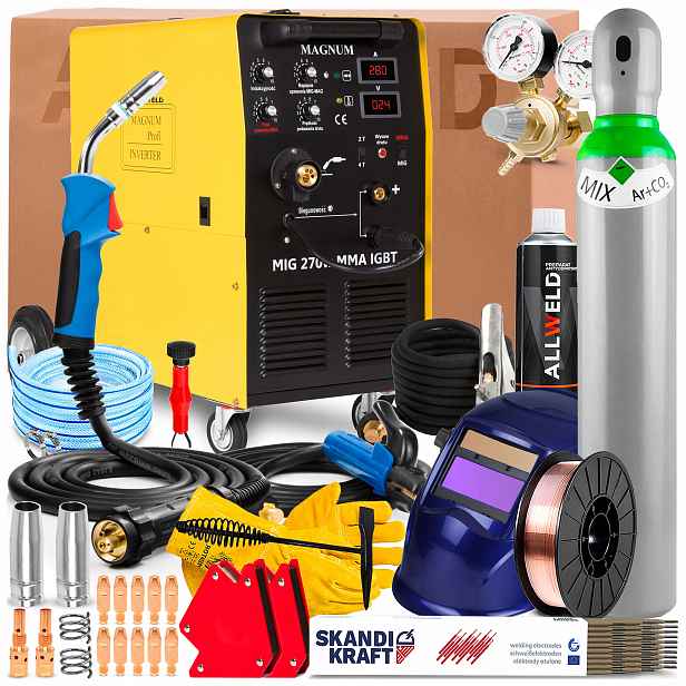 Svářečka Magnum Mig 270 W Mma Igbt 400V 280A Tig DC Lutosvařování Flux