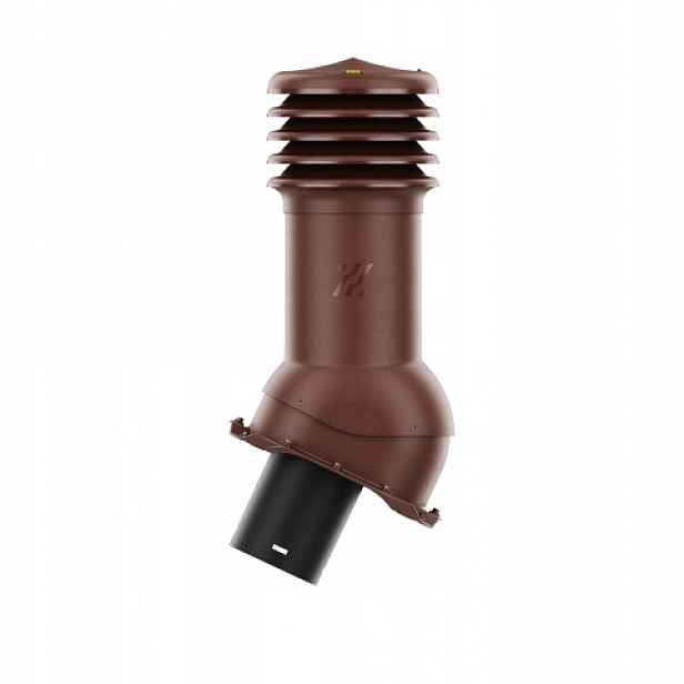 Větrací komín HiVent nezateplený fi 125 mm Bronz