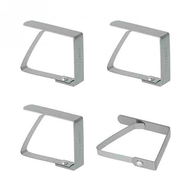Sada 4 držáčků na ubrousky z nerezové oceli Metaltex Napkin