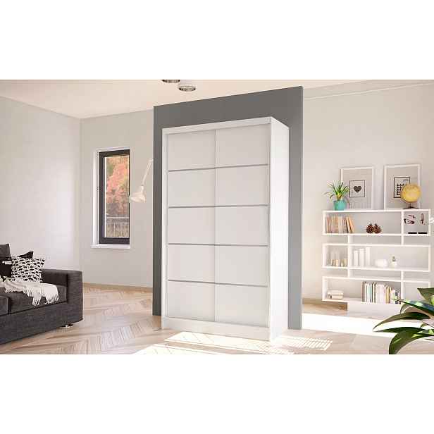 Elegantní šatní skříň ARINI 4 - šířka 100 cm, bílá
