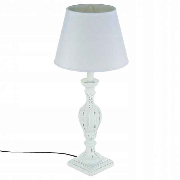 Stolní lampa Patine Blanc se stínítkem, 55 cm