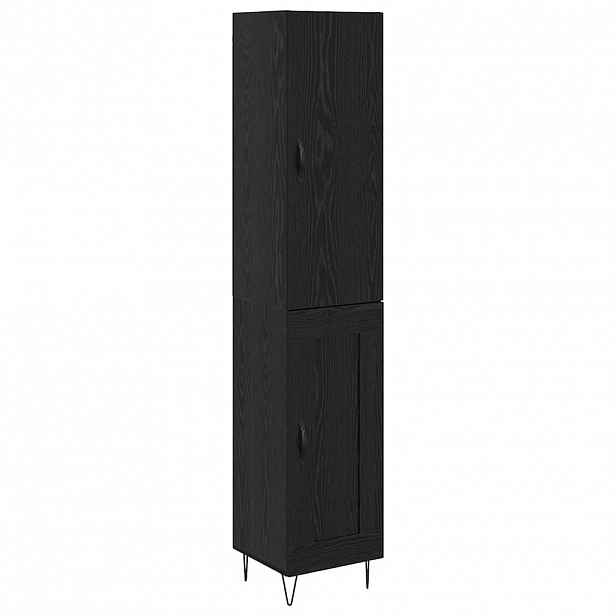 vidaXL Vysoký bufet Černý dub 34,5 x 34 x 90 cm Kompozitní dřevo
