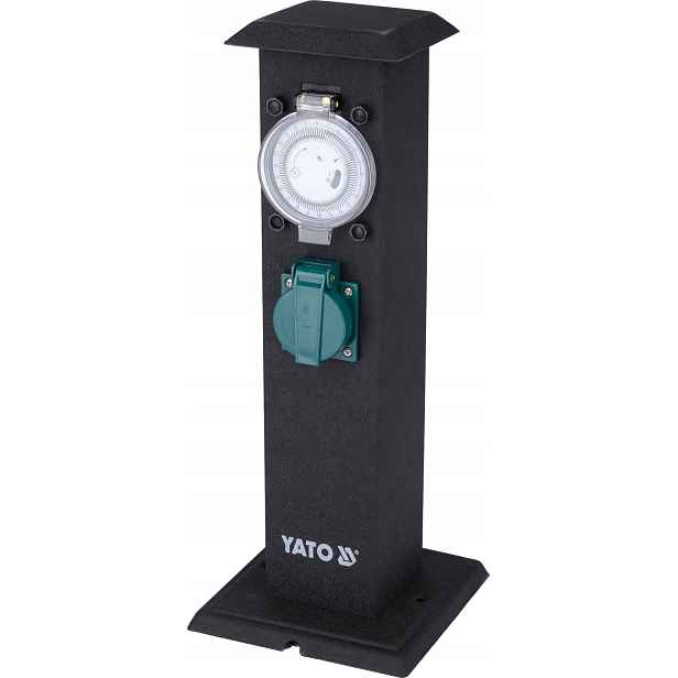 Yato zahradní zásuvka sloupek IP44 2x230V s programátorem YT-81276