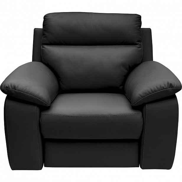 Celina Home KŘESLO UŠÁK, kůže, černá