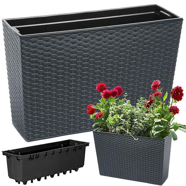 Květináč s vložkou z plast Prosperplast 58 x 18 x 50 cm Rato
