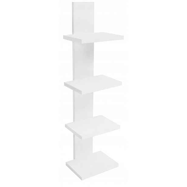 Nástěnný Regál Závěsná Police Panel Bílý Mdf Multifunkční 20x16x76 CM