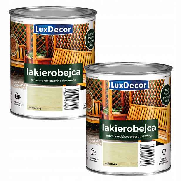 Sada 2 Ks – Luxdecor Dekorativní Lak Na Dřevo 0,75 L Bezbarvý