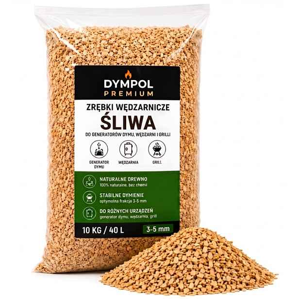 Štěpky Na Uzení pro uzení a Grilování Slíva Kl 04 10Kg/40L Dympol