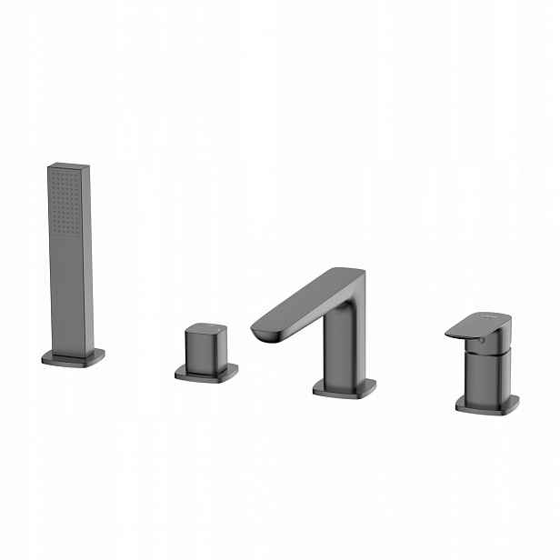 Vanová baterie Avapax Qanix 4-otvorová, Gun Metal Mat, kód ABQA241421