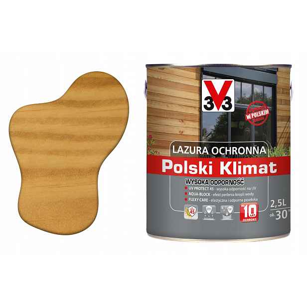 3V3 Výkonný lakovací nátěr na dřevo s dekorativní impregnací na dřevo Extra