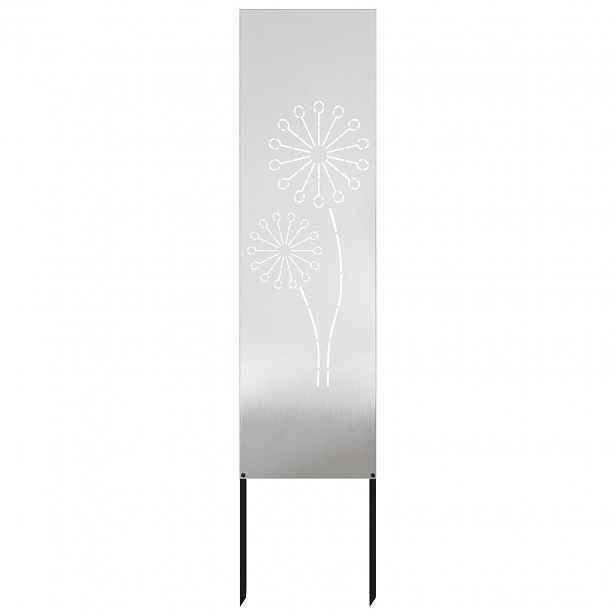 vidaXL Soukromí na zahradě Řezací Stříbrná 32 x 140 cm Nerezová ocel