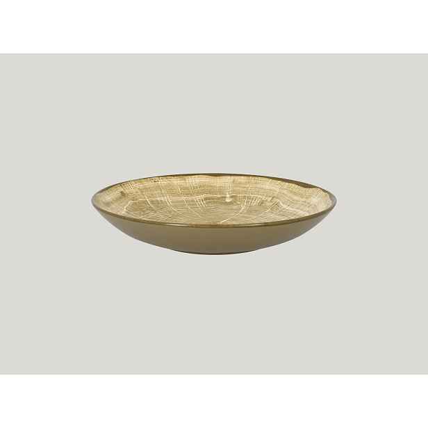 Porcelana Rak Woodart hluboký hnědý talíř 26 cm