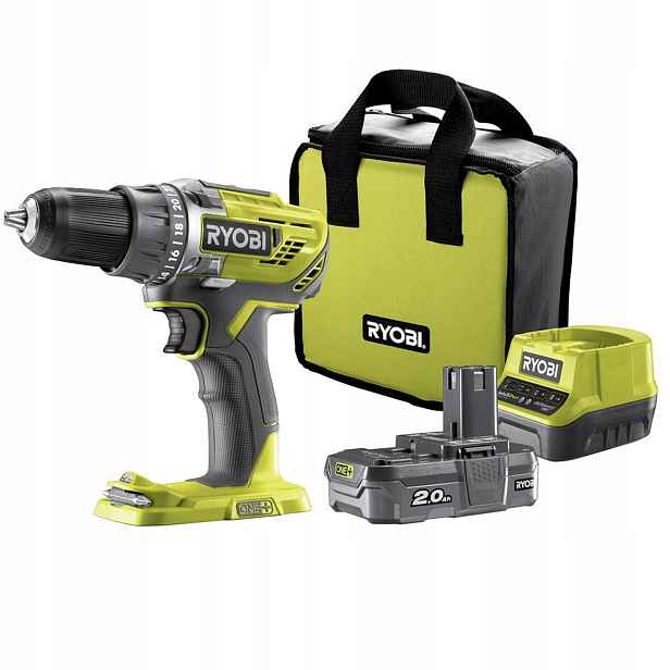 Ryobi Aku Vrtačka 18V 50Nm One+ R18DD3 2Ah Taška R18DD3-120S