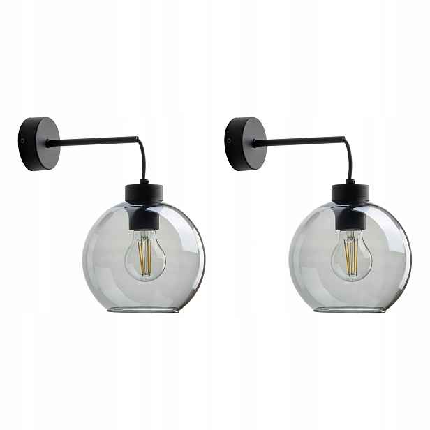 Tk Lighting Sada 2 x nástěnné svítidlo Cubus Graphite 10243