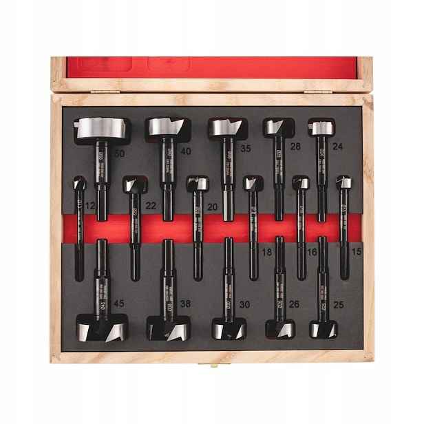 Würth Longlife & Speed Forstnerovy vrtáky 16 ks Dřevěná Krabička 0650