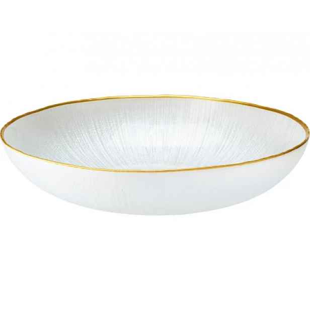 Miska Dia 21 cm, bílá/zlatá