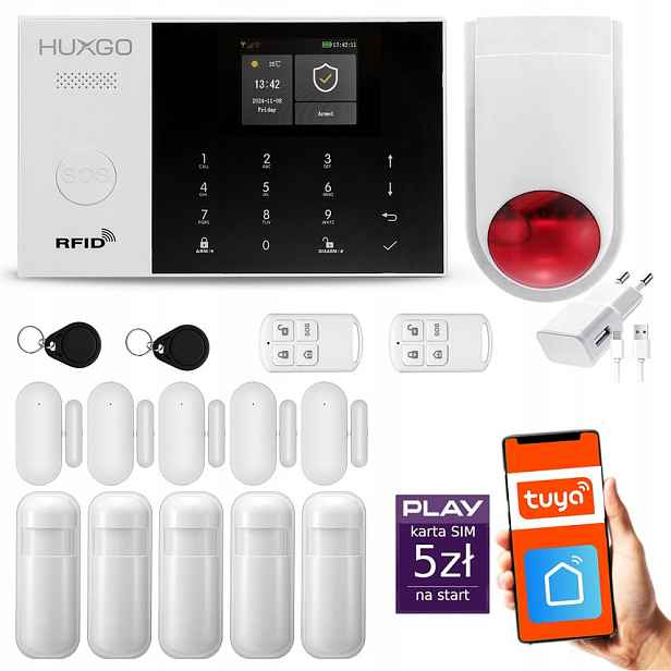 Bezdrátový Gsm alarm 4G WiFi – sada alarmu Huxgo HXA005 R5D5 Bs