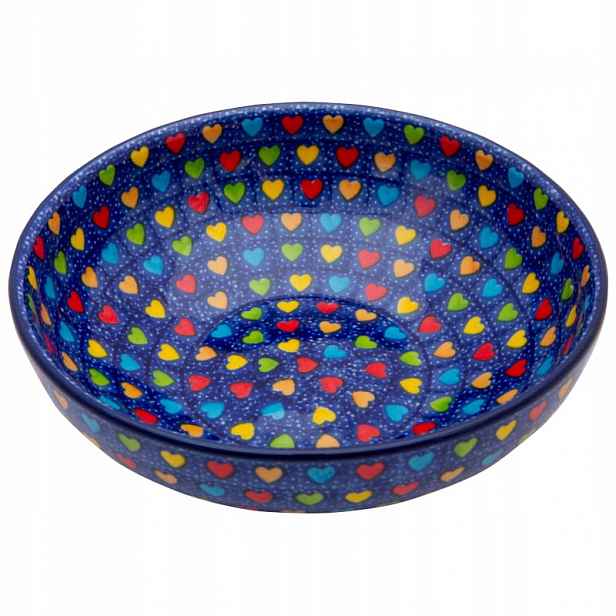 Miska na polévku 17 cm Miska Ceramika Artystyczna Bolesławiec dek U4835 Srdce