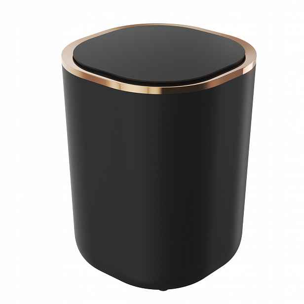 Odpadkový Koš Bezdotykový Koupelnový Do Toalety 12L Černý Rosegold