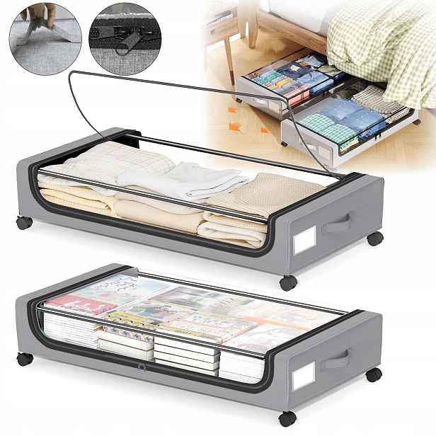 Organizér Pod Postelová Taška Na Povlečení Prachotěsná 80 X 43.5 CM