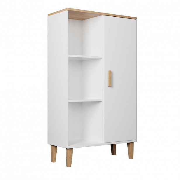 RAUMHIRSCH FURNITURE KNIHOVNA Denver bílá 80/120/35 cm