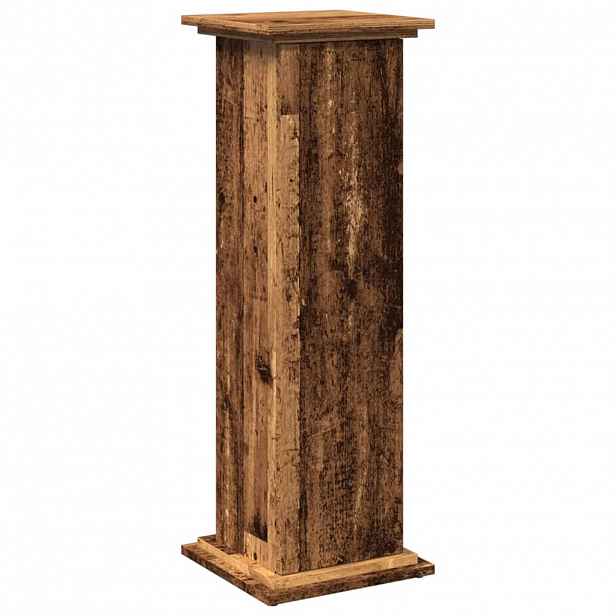 vidaXL Výstavní stojan s úložným prostorem old wood 31x30x90 cm