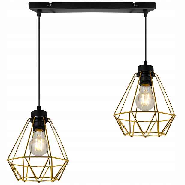 Závěsná Stropní Lampa Zlatý Glamour Elegantní Loft Nad Stůl Ostrov