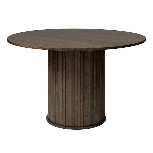 Kulatý jídelní stůl v dekoru dubu ø 120 cm Nola – Unique Furniture