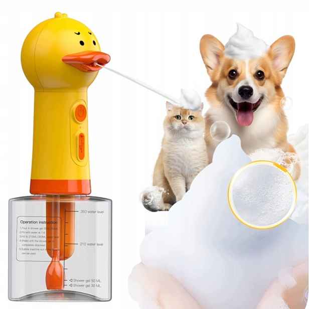 350 ml Elektrický napěňovač šamponu pro psy Usb dávkovač pěnového mýdla