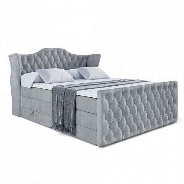 ALTDECOR POSTEL boxspring VILA-Z KING – 120x200 – H3/H4 – šedá