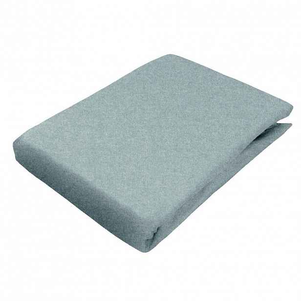 Novel ELASTICKÉ PROSTĚRADLO, flanel, šedozelená, 90/200 cm