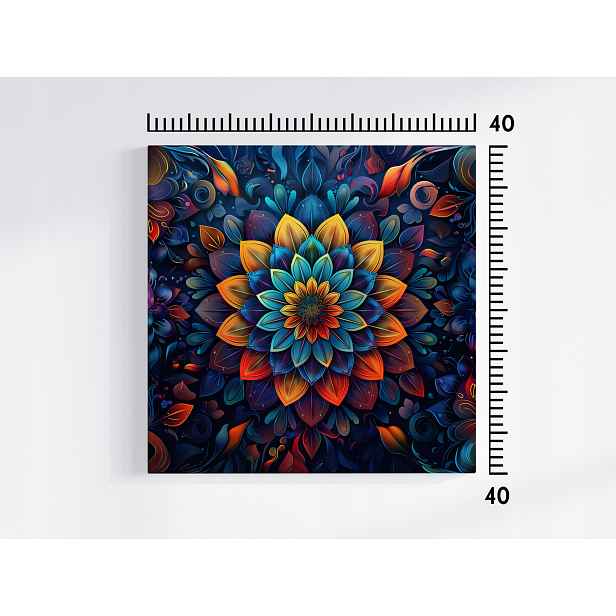 Obraz Na Plátně Canvas Mandala Květina Abstrakce Barevná Grafika 50x50