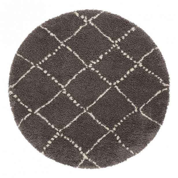 Šedý koberec Mint Rugs Hash, ⌀ 120 cm