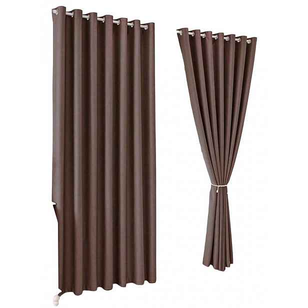 Shein Hnědé Záclony 2-PACK S07__134x240CM