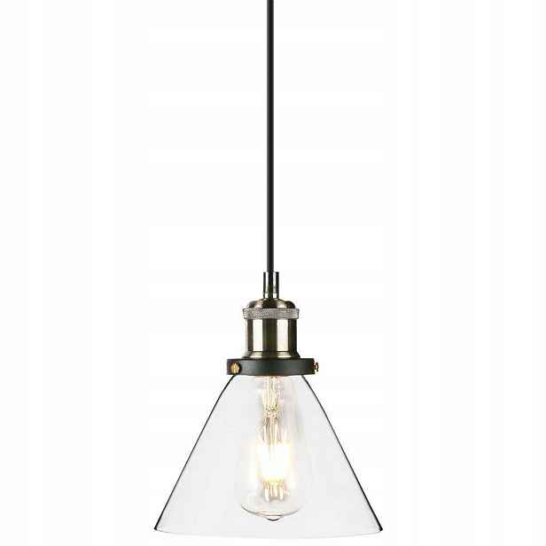 V-tac Závěsné svítidlo loft vintage sklo transparent fi180 VT-7185
