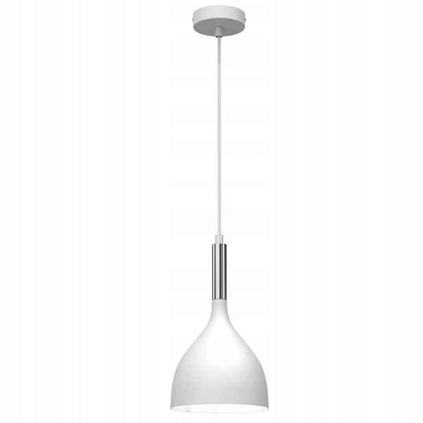 Bodová závěsná lampa bílá chrom nad jídelní stůl do obývacího pokoje Luminex