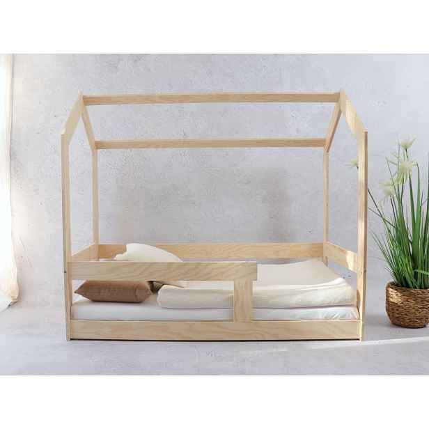 ELIS DESIGN Postel domeček Basic se zábradlím - nízká rozměr lůžka: 80 x 190 cm