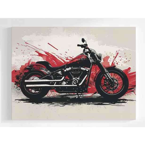 Plakát Motor Grafika Grunge Vintage Motocykl Retro 100x75