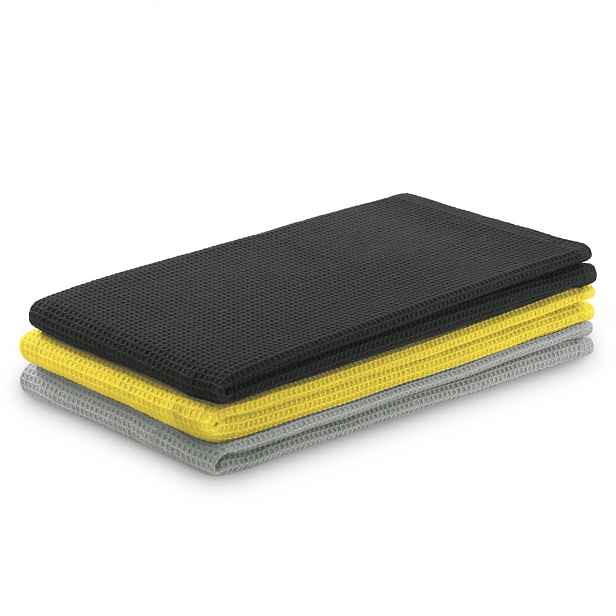 Restilo Sada kuchyňských ručníků Letty Waffle - 3 ks šedá/žlutá, velikost 50x70