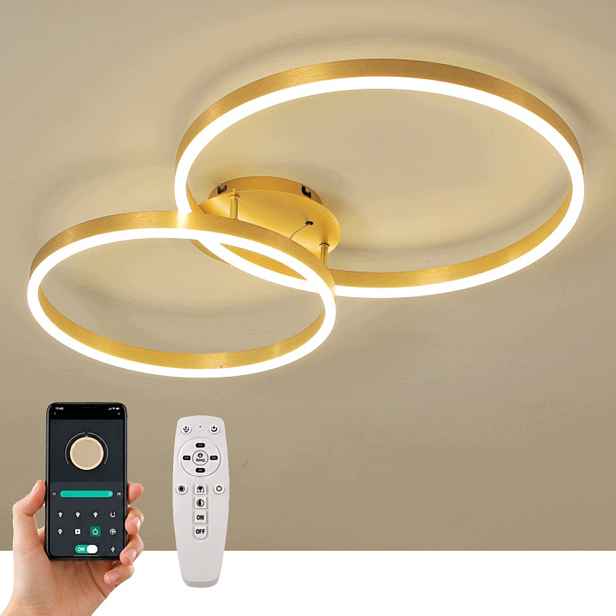 stropní svítidlo Led Zlatý lustr Stropní Svítidlo Ring Moderní do obývacího pokoje