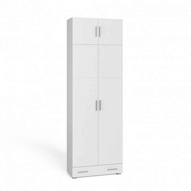 Vicco REGÁL NA DOKUMENTY Frank Bílá 80 x 182.4 cm s výsuvnou skříňkou a zásuvkou