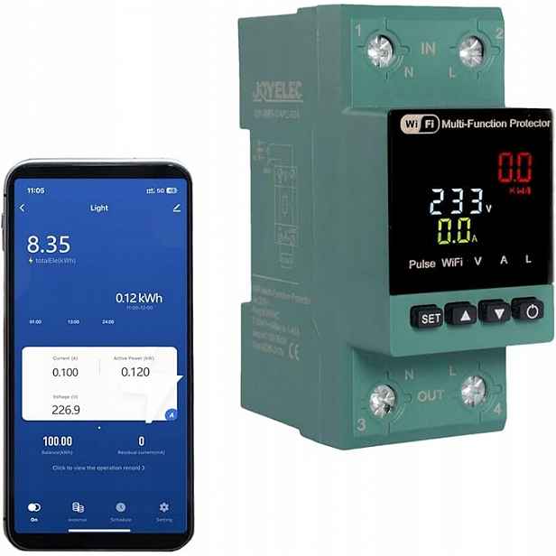 WiFi elektroměr, inteligentní 63A, aplikace Tuya 230 V