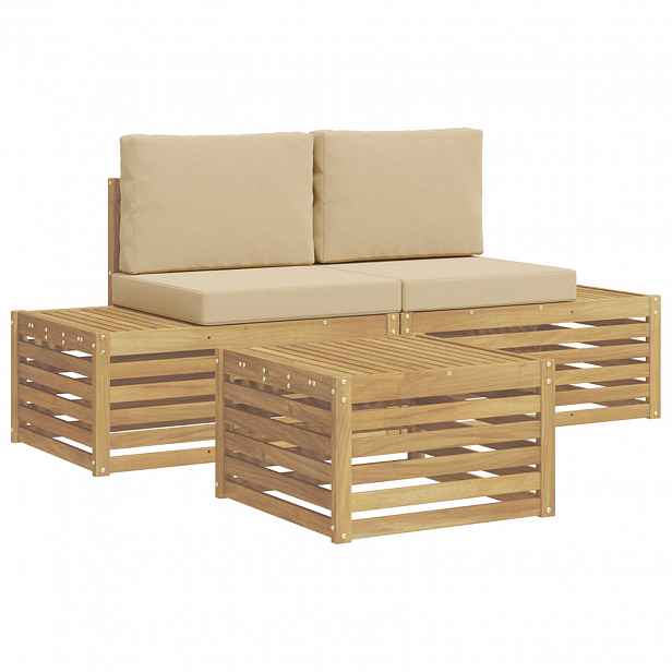 vidaXL Venkovní pohovková souprava 4 Kus